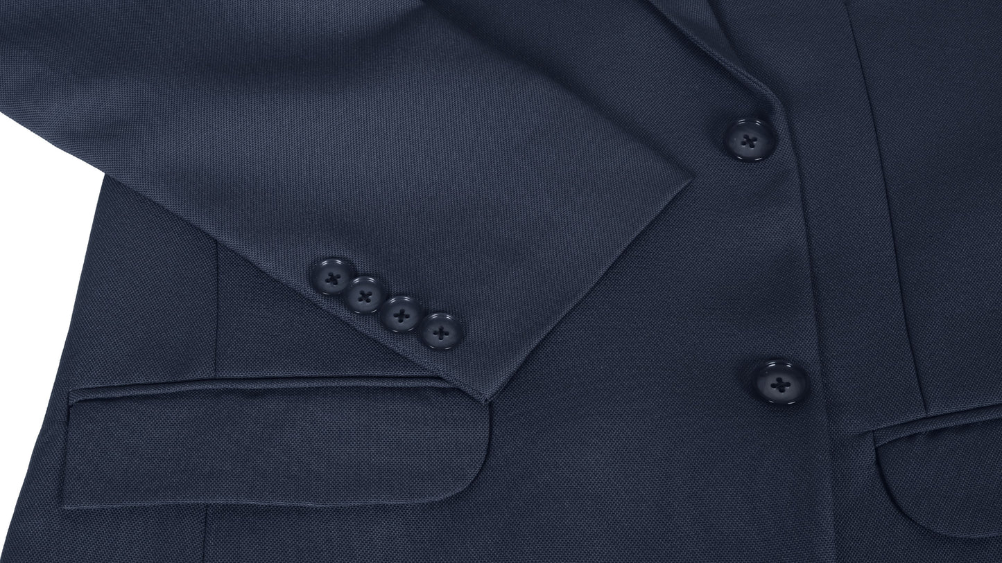 ash blue coat jacket with buttons on a white background