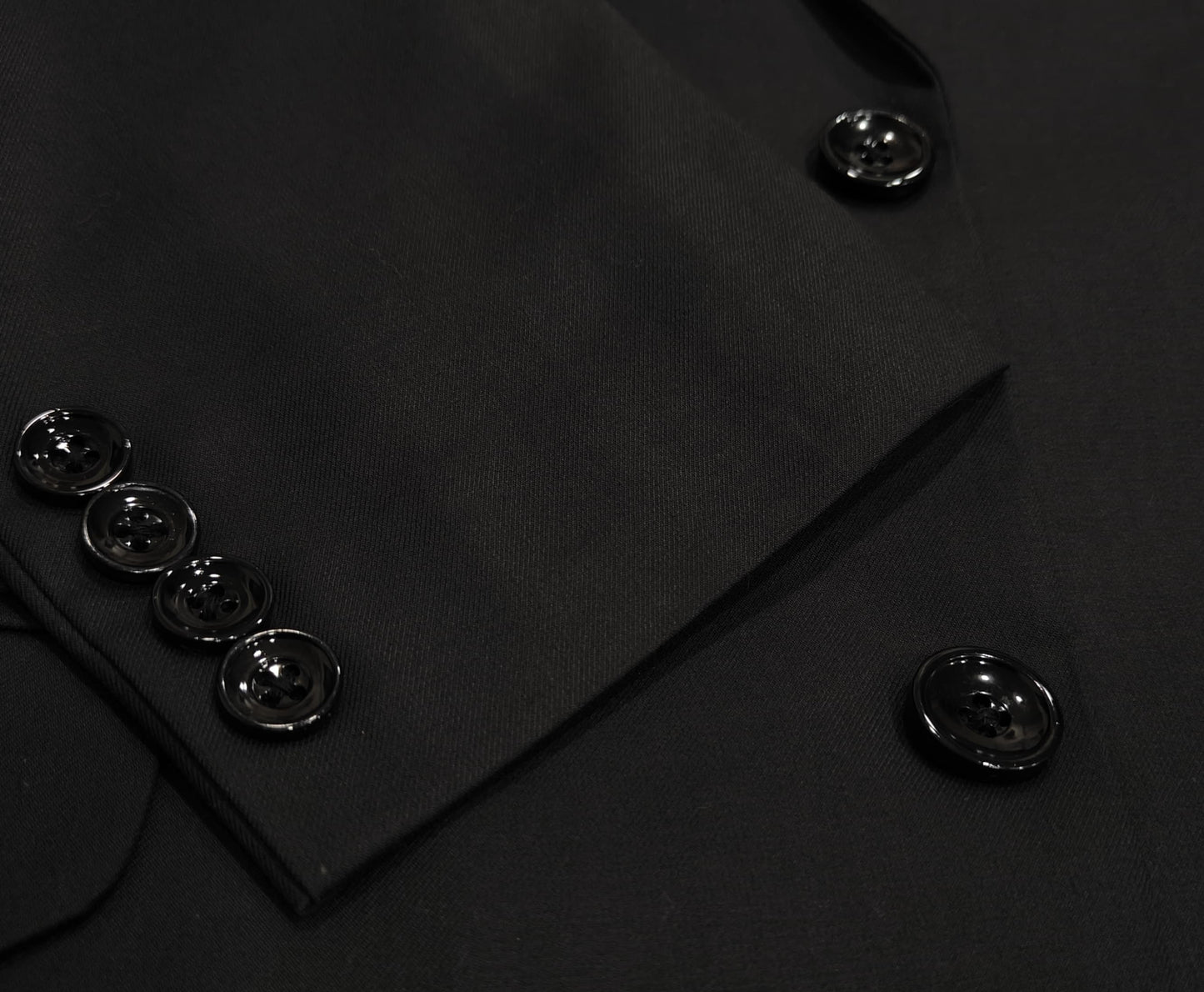 Close-up of sleeve hem highlighting Imported TR fabric.