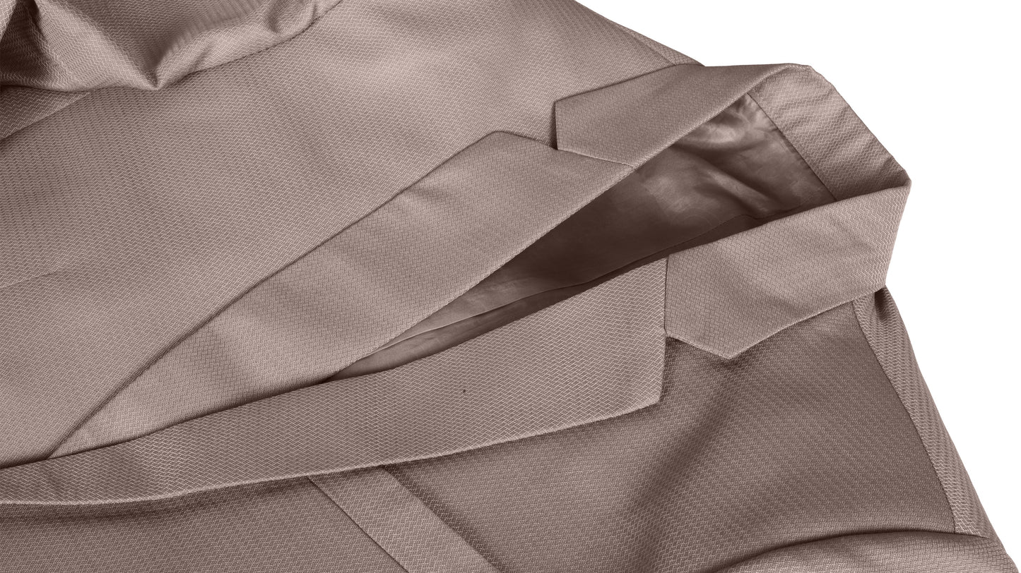 Close-up of a dusty mauve fabric texture on a white background