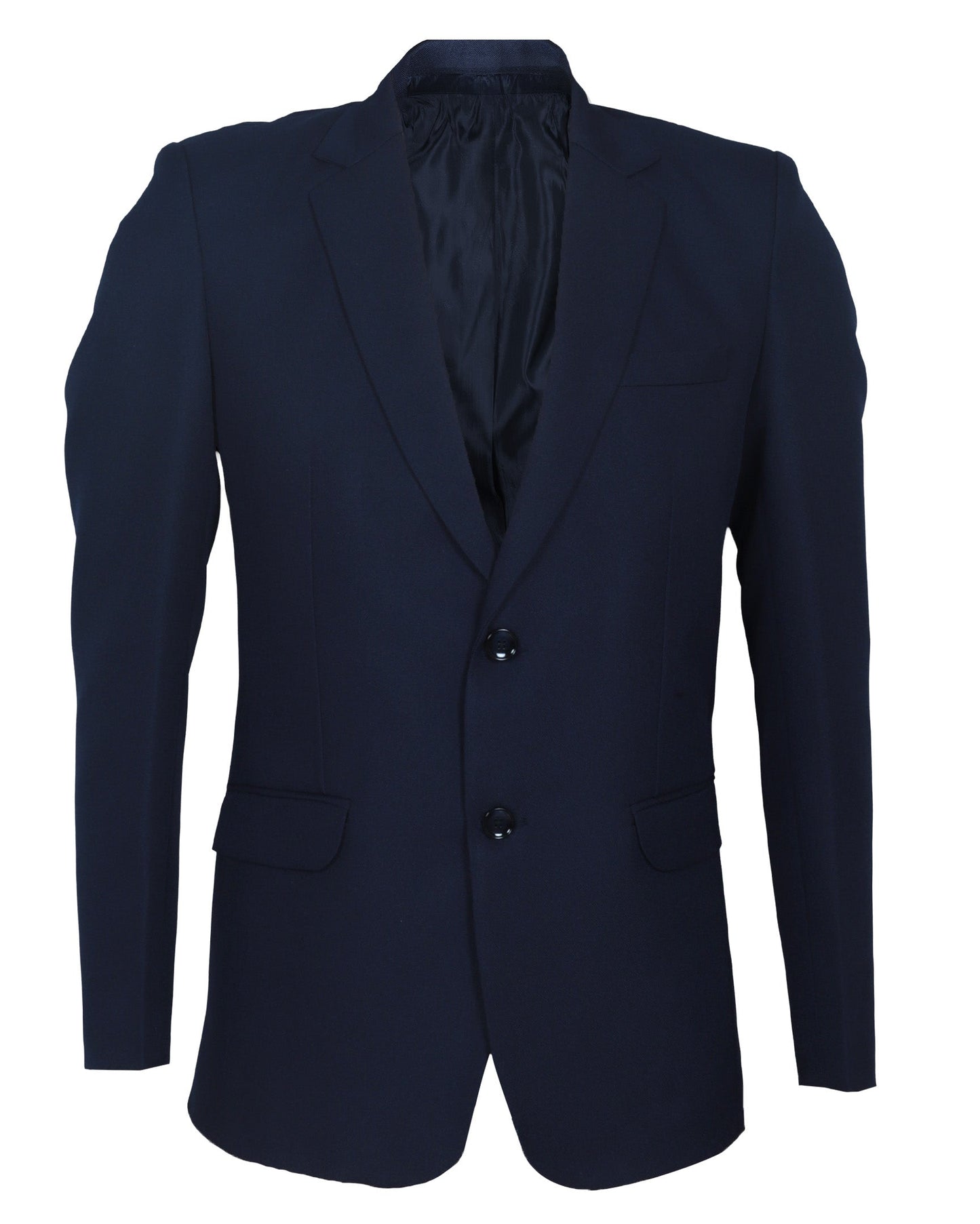 Men's Navy blue formal blazer on a white background