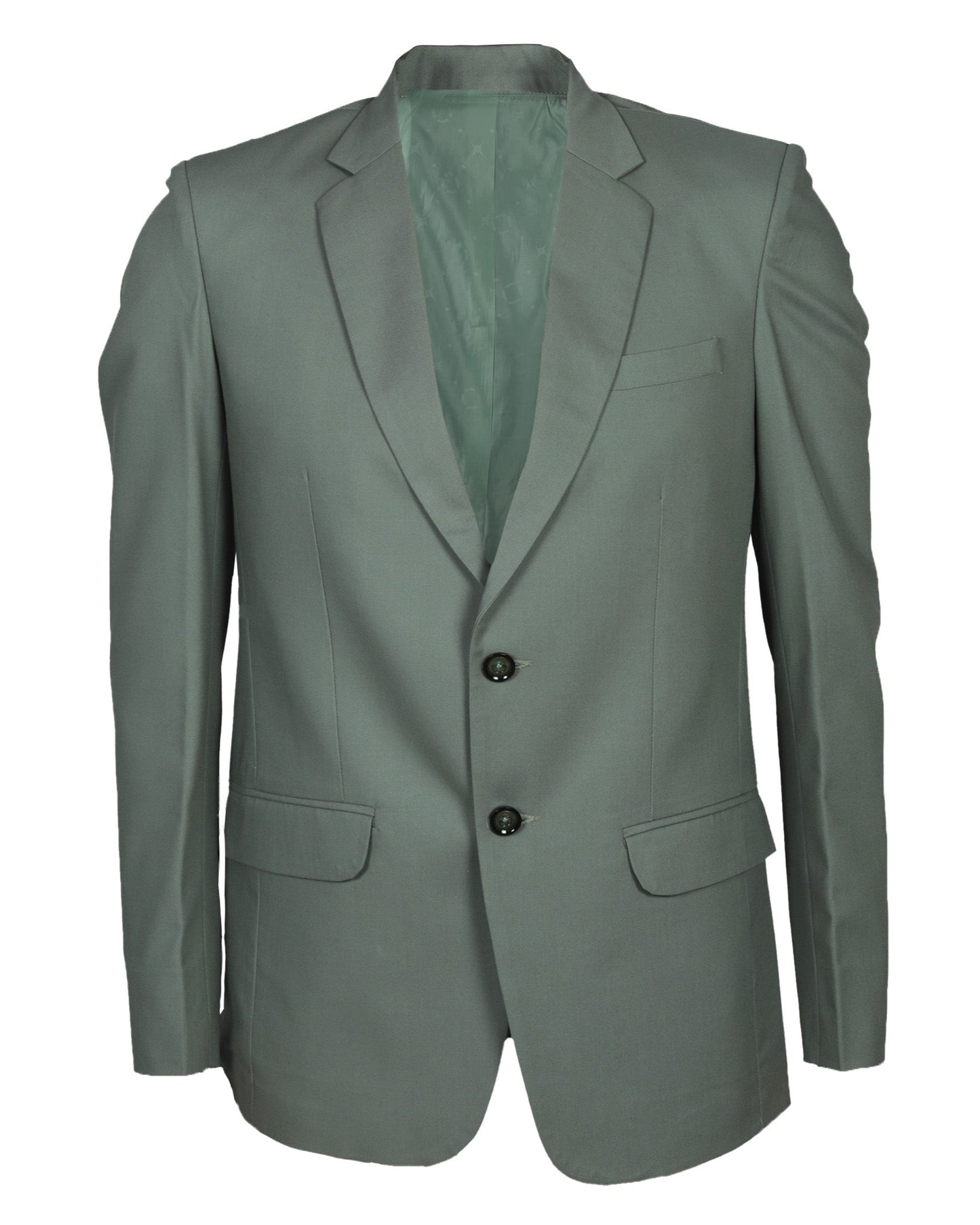 Men Green lightweight suit jacket on a white background