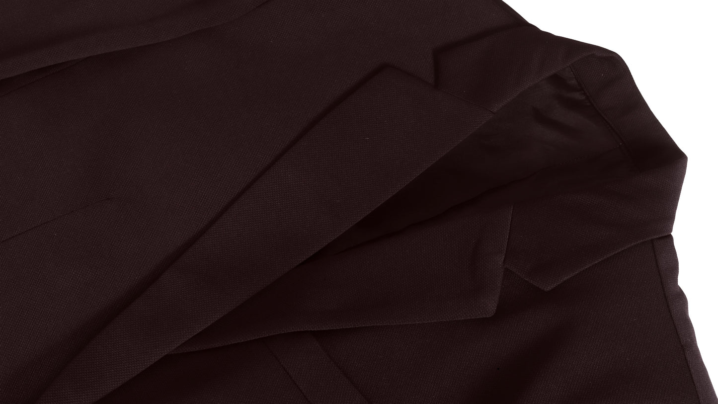 Close-up of wine colour blazer fabric texture