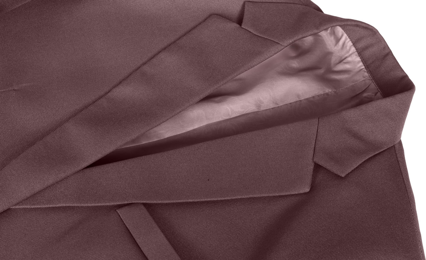 Close-up of a mauve coat fabric with a textured surface