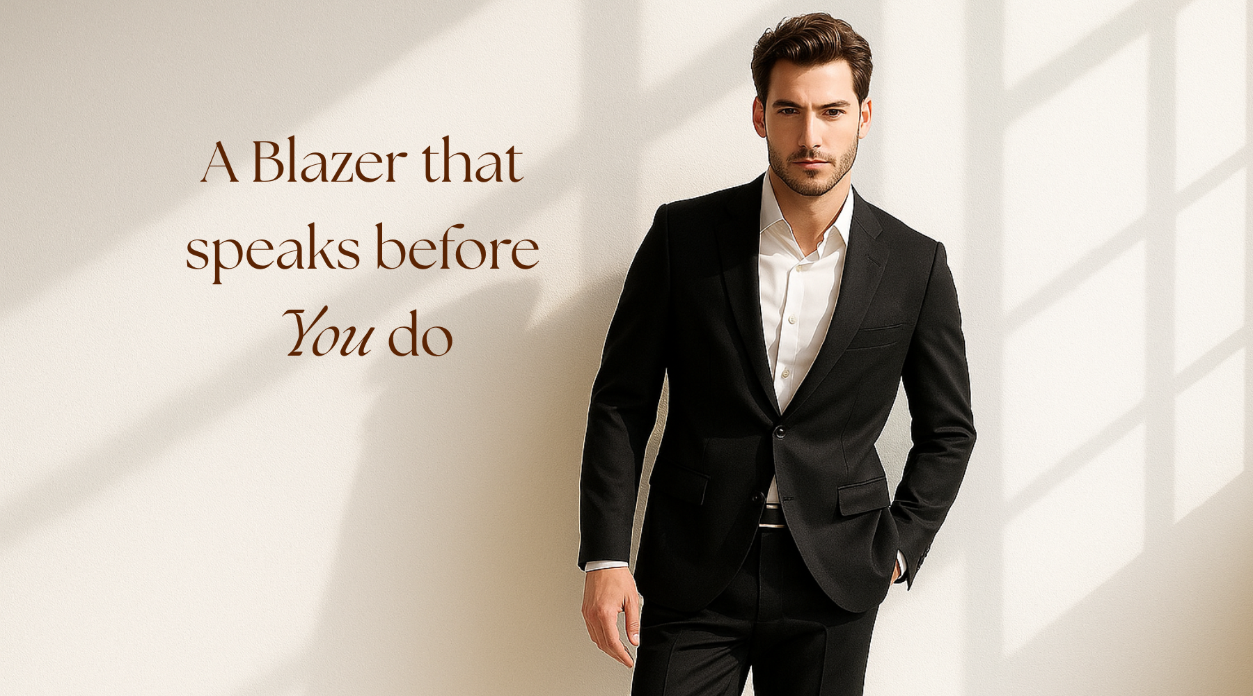 Delavit slim-fit black blazer – stylish men’s formalwear for office and party
