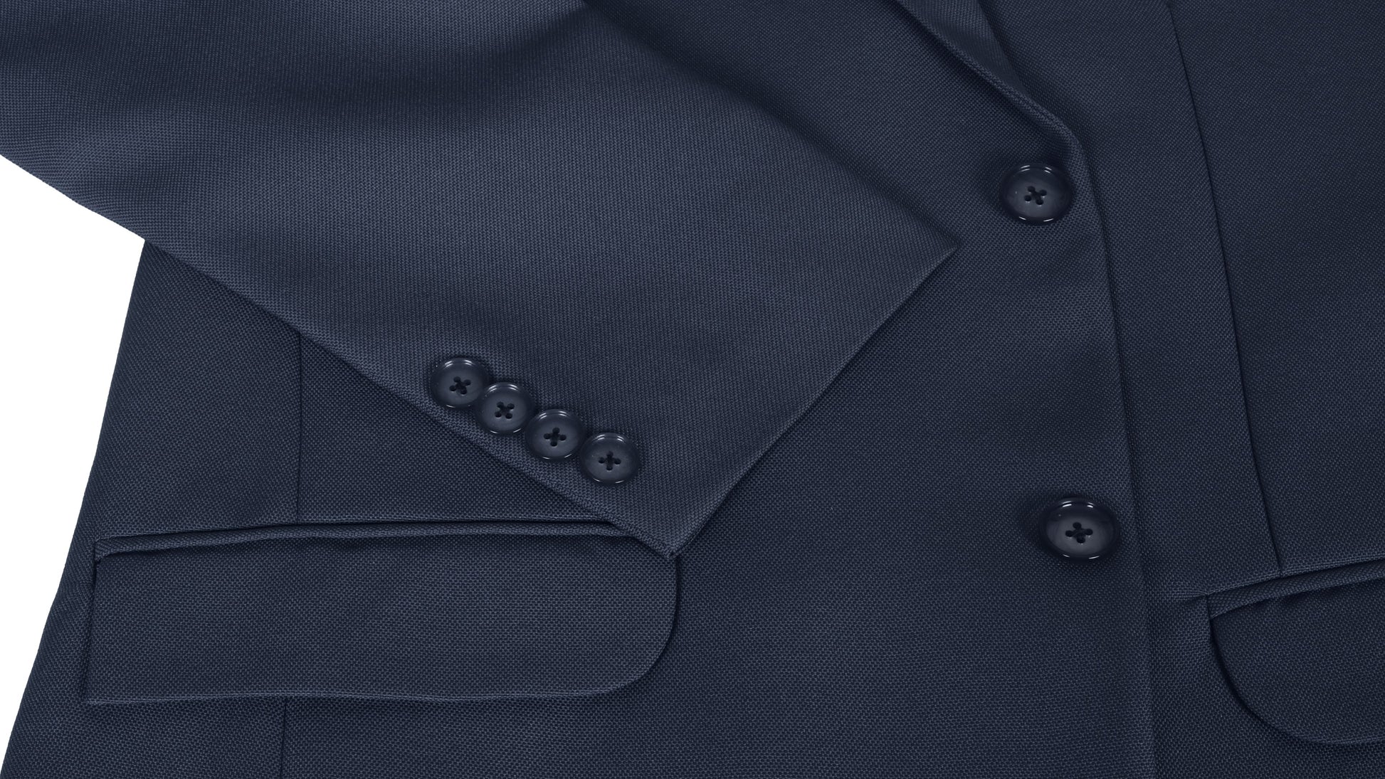 ash blue coat jacket with buttons on a white background