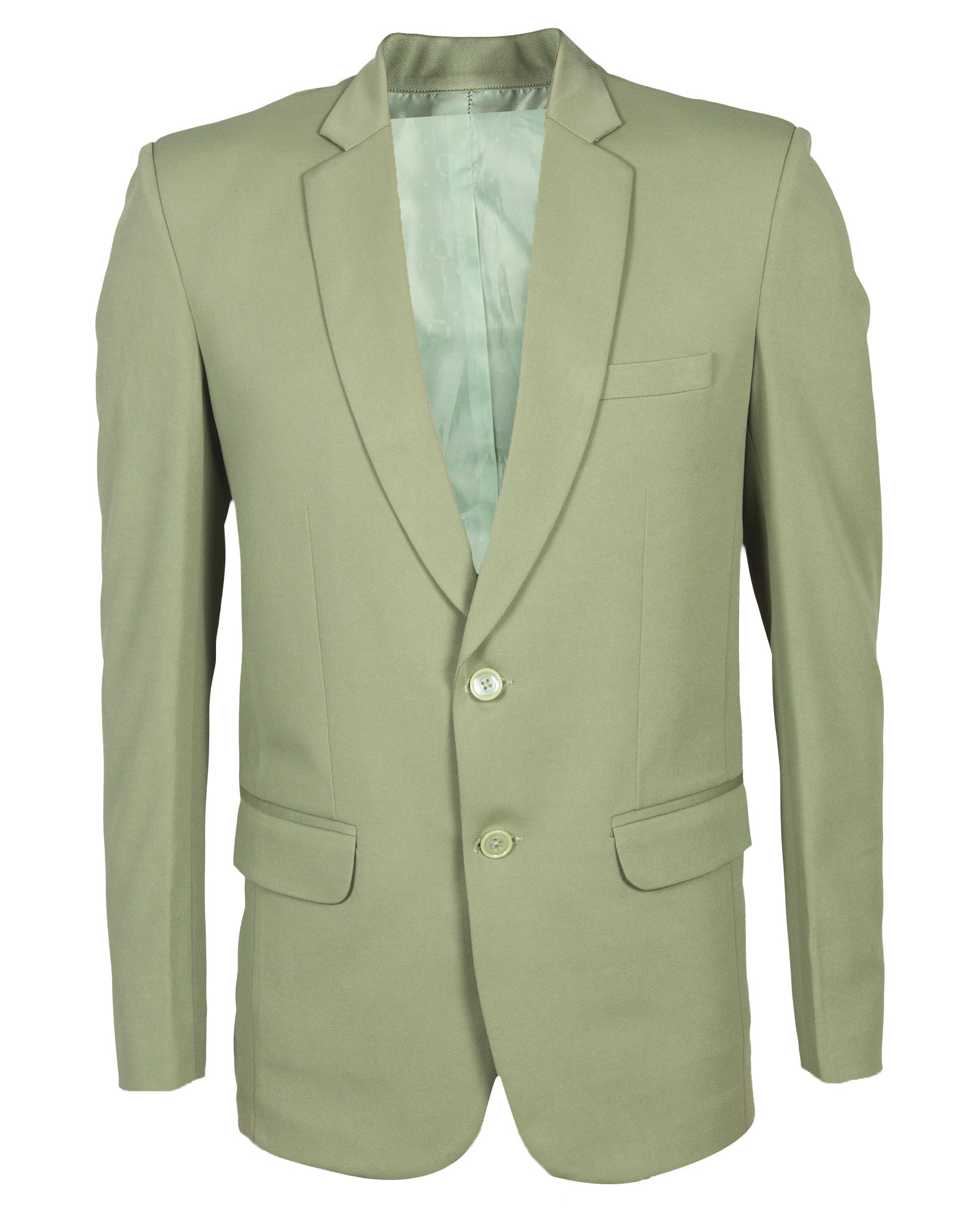Men Olive Green blazer on a white background